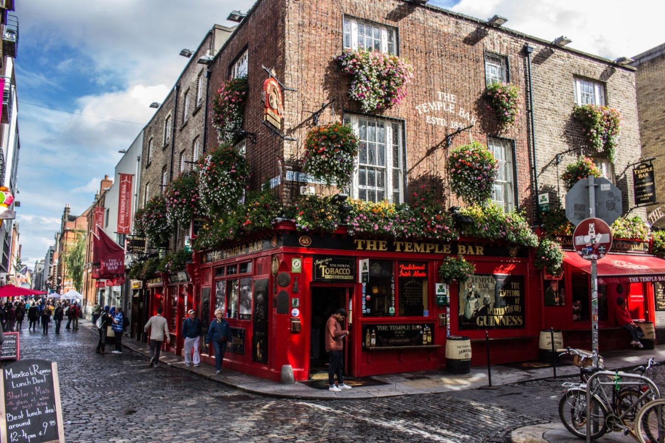 Dublin, Ireland's iconic Temple Bar. It's a great place to visit in 2025 and its cheap too.