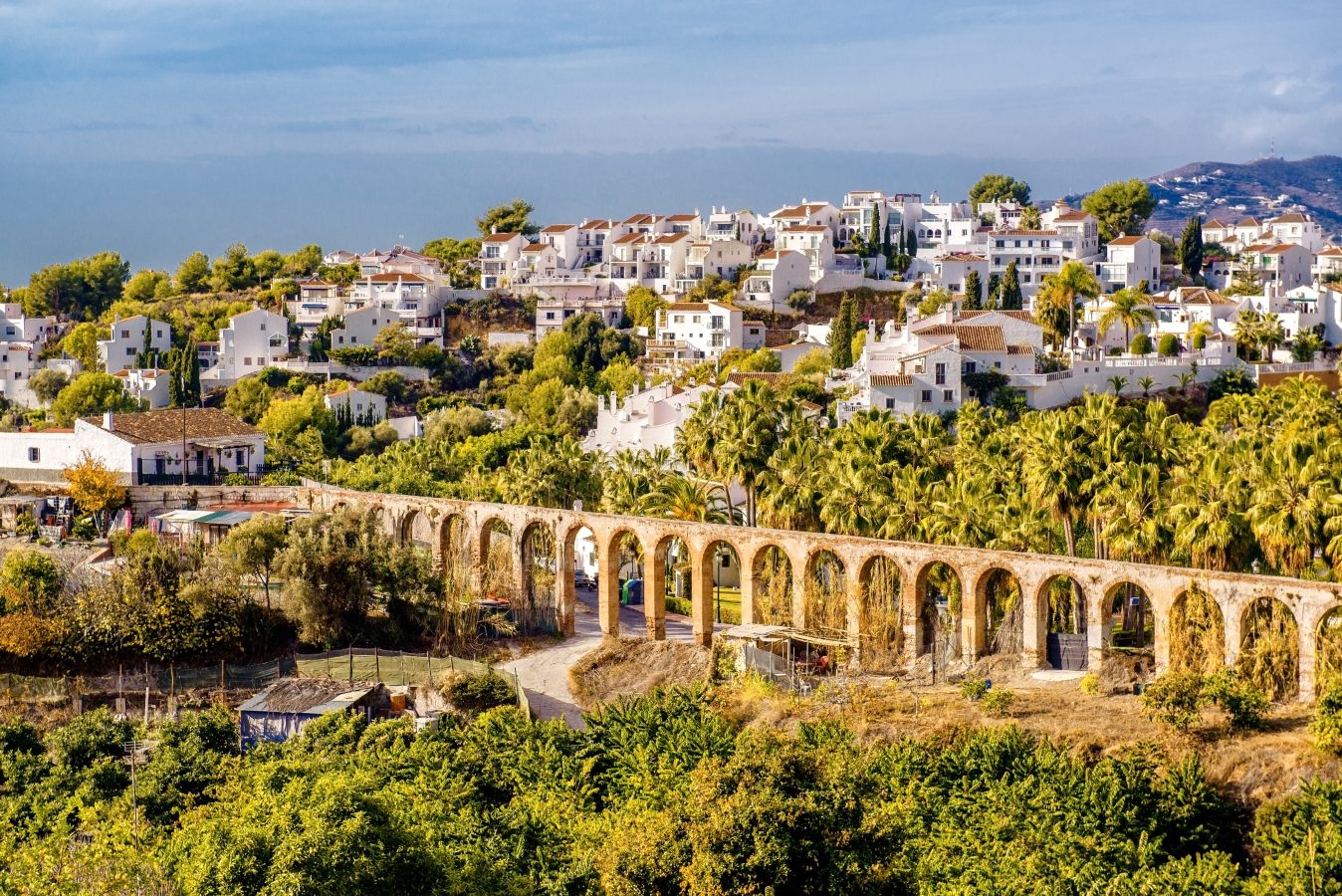 View of the Nerja. Province of Malaga, Andalusia, Southern Spain.