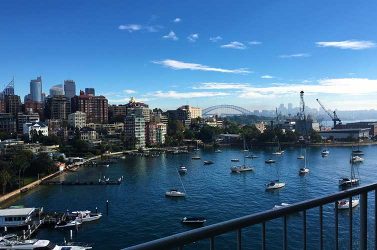 View of the Sydney harbour.