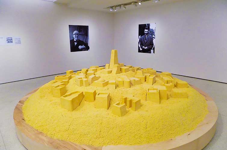 A view of an exhibit at The Guggenheim Museum.