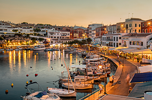 A seaside harbor in Spain.