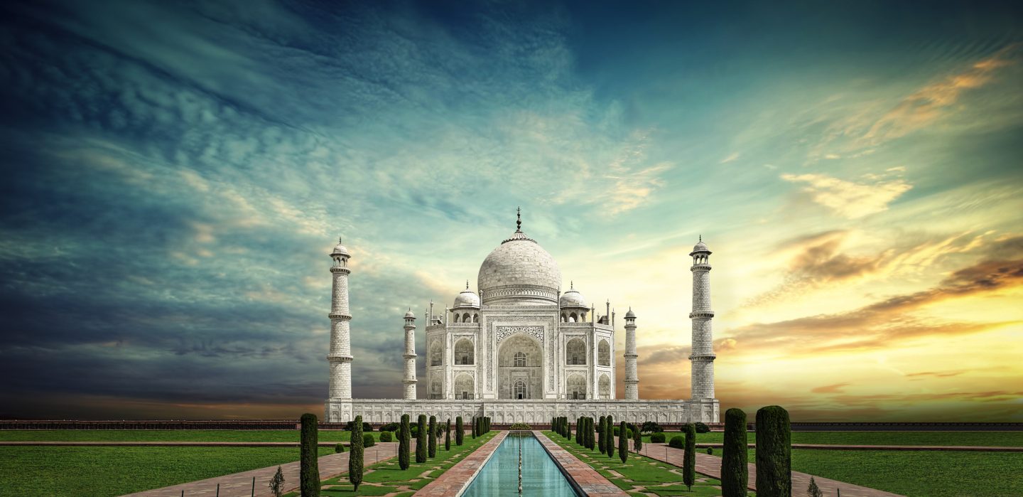 A view of the Taj Mahal at sunrise, in Agra, India - not far from Delhi, which is one of the cheapest destinations to fly to for 2025.