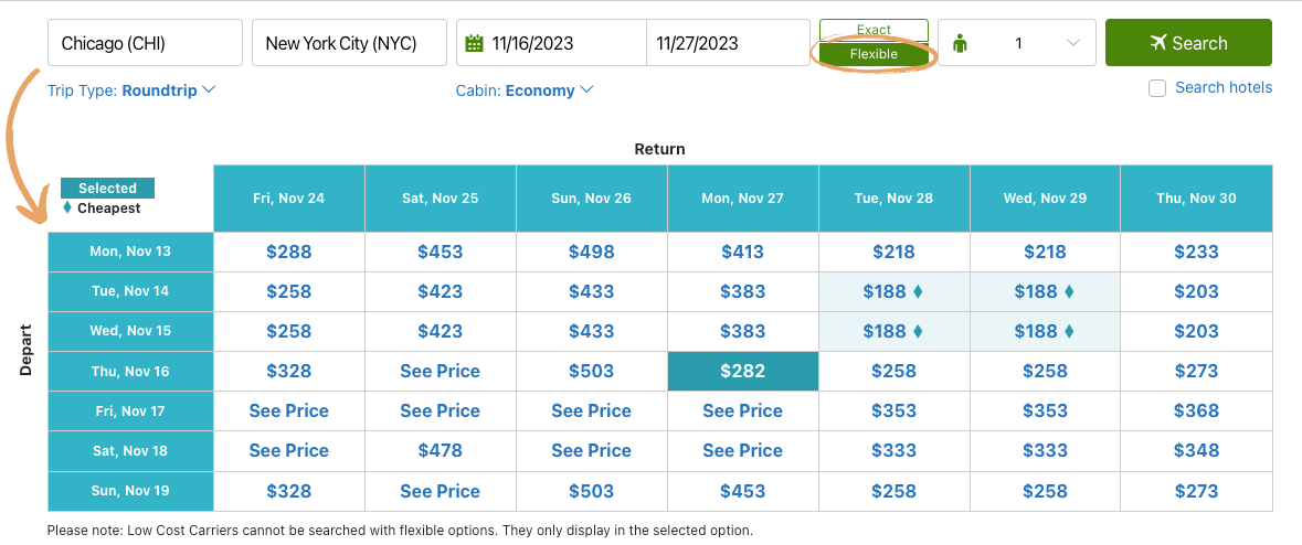 Find cheap winter flights in 2023 using flexible search on StudentUniverse.