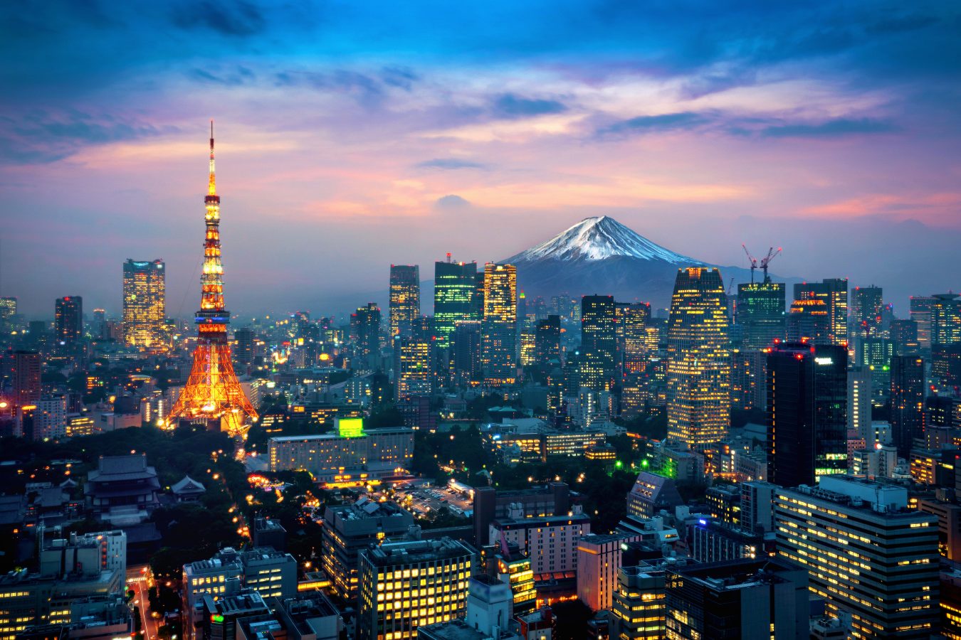 Tokyo skyline with Mt Fuji in the background