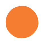 Headspace app logo showing white background with orange circle.