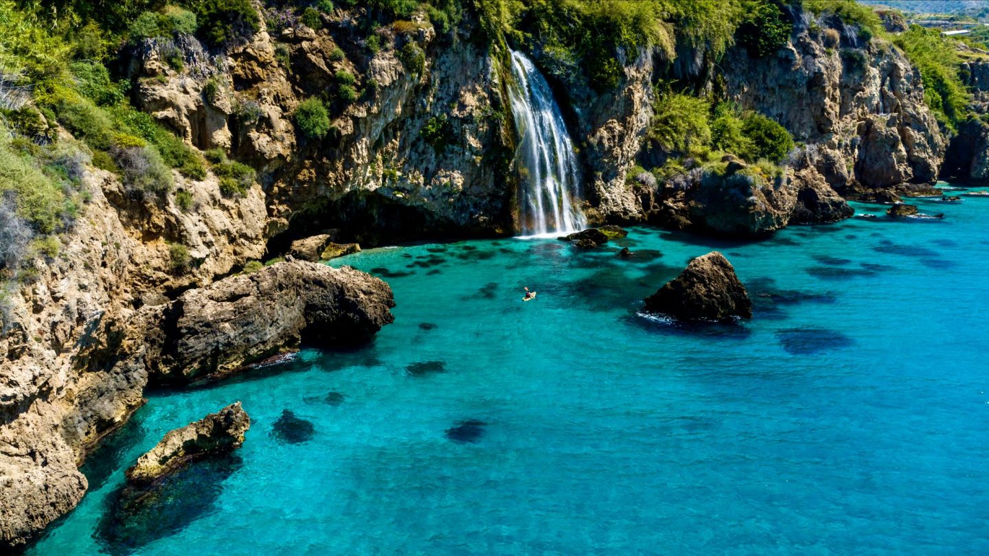 Maro beach, or playo, in Costa del Sol region of Spain.