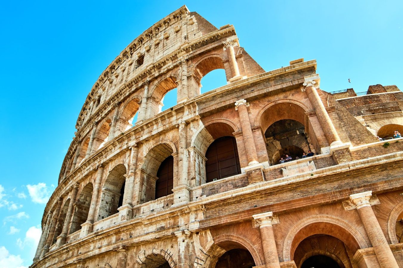 A close up of the colosseum in Rome, which is one of the top destinations in Europe for students.