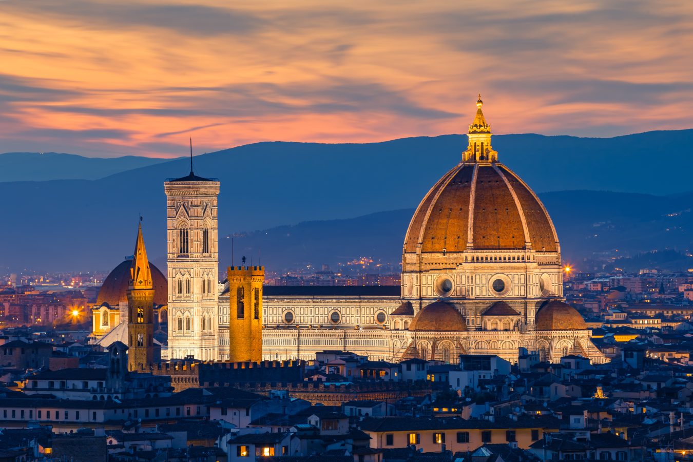 Twilight at Duomo Florence in Florence, Italy - one of the top study abroad destinations for art or history majors.