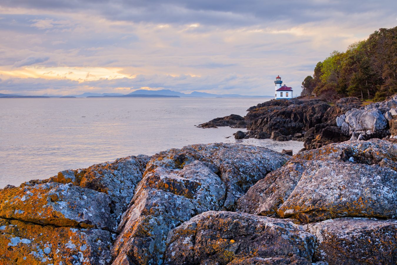 Lime Kiln lighthouse on San Juan Island, Washington, USA