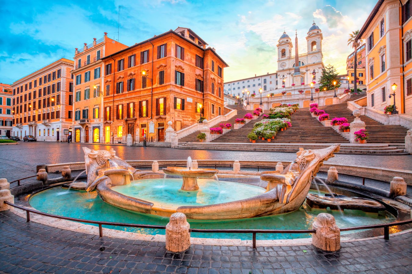 Piazza de Spagna in Rome, italy.