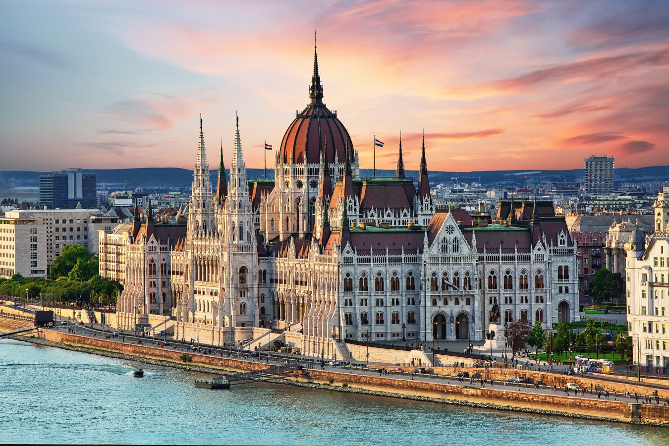 Beautiful building of Parliament in Budapest, Hungary - a popular travel destination for students and young adults